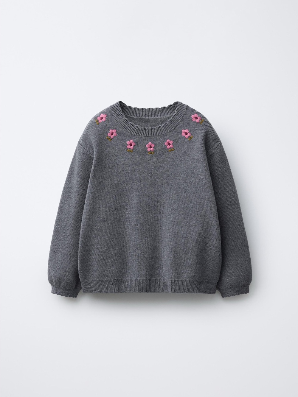ZARA FLORAL EMBROIDERED SWEATER